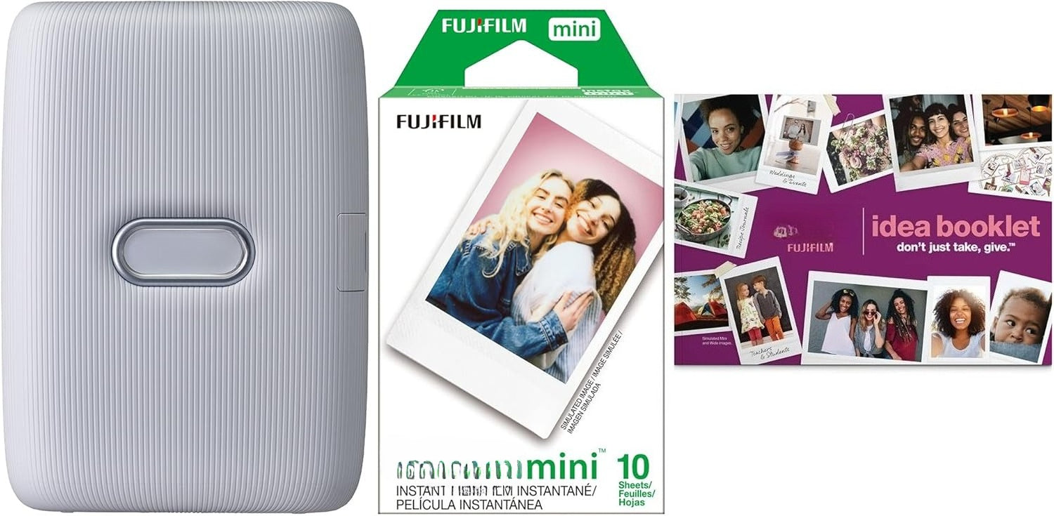 Fujifilm Instax Mini Link White Printer Bundle