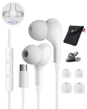 USB C Headphones for Samsung Galaxy S26 S25 S24 Ultra iPhone 17 Air 16 Pro 17 Pro Max S23 S22 A56 A55 A26 A17 A16 Pixel Xiaomi Wired Earbuds Magnetic in-Ear Type C Earphone with Microphone Stereo
