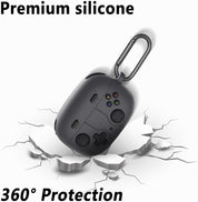 Geiomoo Silicone Case for JBL Vibe Beam 2, JBL Vibe Beam, JBL Vibe 200TWS, Funny Cartoon Game Design Protective Cover with Carabiner (Dark Gray)