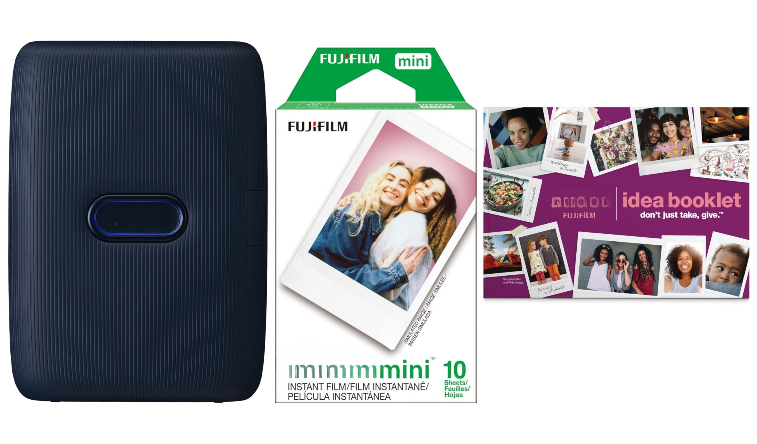 Fujifilm Instax Mini Link White Printer Bundle