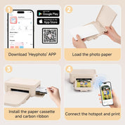 HPRT Photo Printer 4×6”, Wi-Fi Full-Color Instant Phone Phtoto Printer for iPhone, Android, Smartphone, Thermal Dye-Sublimation Impresora De Fotos for Home Use, + 20 Sheets Photo Paper & 1 Ribbon