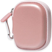 Case for TAGRY X08 Bluetooth Headphones True Wireless Earbuds 60H, mesh Pocket for Charge Cable (Rose Gold)