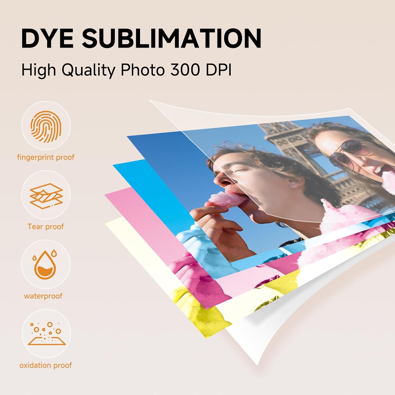 HPRT Photo Printer 4×6”, Wi-Fi Full-Color Instant Phone Phtoto Printer for iPhone, Android, Smartphone, Thermal Dye-Sublimation Impresora De Fotos for Home Use, + 20 Sheets Photo Paper & 1 Ribbon