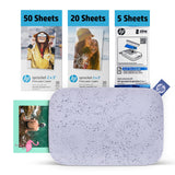HP Sprocket 2x3 Instant Smartphone Photo Printer - Portable Color Wireless Mobile Printer - Zink Sticky-Back Photos - Print from Compatible iOS & Android Devices with Bluetooth w/Fun App - Purple