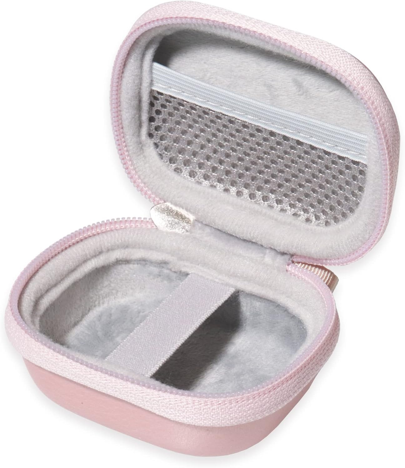 Case for TAGRY X08 Bluetooth Headphones True Wireless Earbuds 60H, mesh Pocket for Charge Cable (Rose Gold)