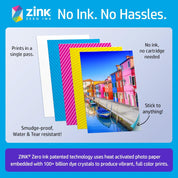 HP Sprocket 2x3 Instant Smartphone Photo Printer - Portable Color Wireless Mobile Printer - Zink Sticky-Back Photos - Print from Compatible iOS & Android Devices with Bluetooth w/Fun App - Purple