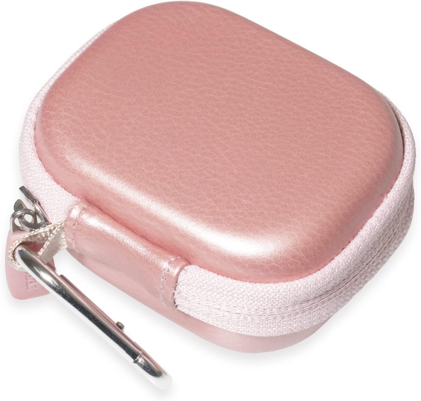 Case for TAGRY X08 Bluetooth Headphones True Wireless Earbuds 60H, mesh Pocket for Charge Cable (Rose Gold)