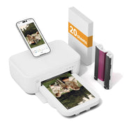 HPRT Photo Printer 4×6”, Wi-Fi Full-Color Instant Phone Phtoto Printer for iPhone, Android, Smartphone, Thermal Dye-Sublimation Impresora De Fotos for Home Use, + 20 Sheets Photo Paper & 1 Ribbon