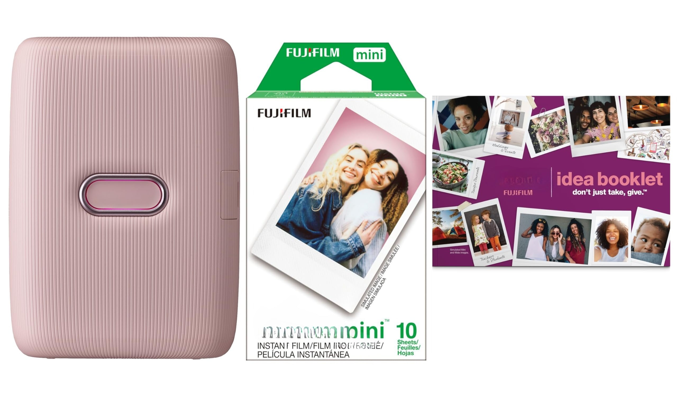 Fujifilm Instax Mini Link White Printer Bundle