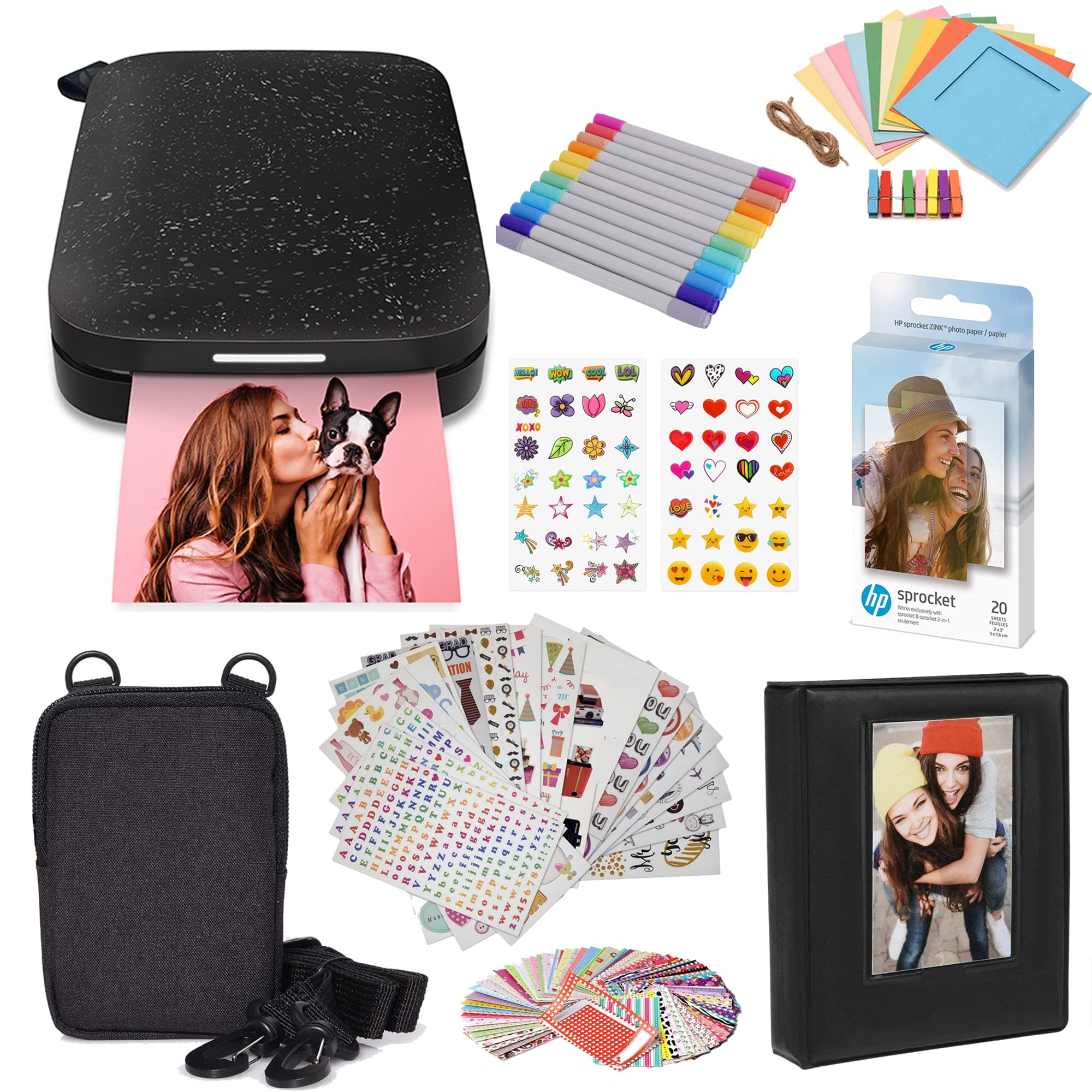 HP Sprocket 2x3 Instant Smartphone Photo Printer - Portable Color Wireless Mobile Printer - Zink Sticky-Back Photos - Print from Compatible iOS & Android Devices with Bluetooth w/Fun App - Purple