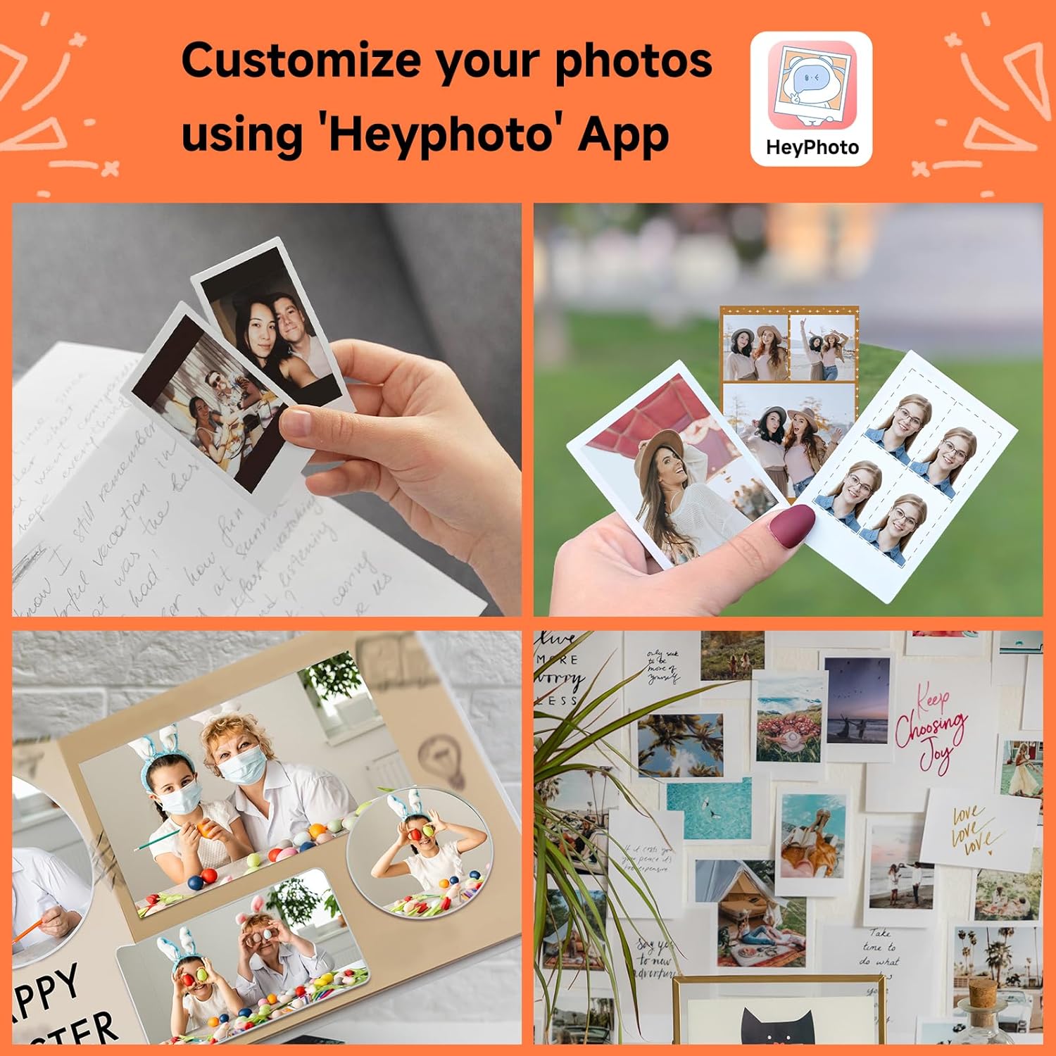 HPRT CP2100 Portable Photo Printer for iPhone & Android | 2x3 Mini Instant Color Picture Printer | Bluetooth 5.0 & 4-Pass Dye-Sublimation Tech | w/10 Paper & Type-C Cable (Grey)