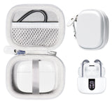 Case for TAGRY X08 Bluetooth Headphones True Wireless Earbuds 60H, mesh Pocket for Charge Cable (Rose Gold)