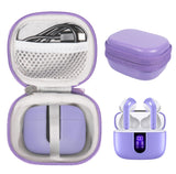 Case for TAGRY X08 Bluetooth Headphones True Wireless Earbuds 60H, mesh Pocket for Charge Cable (Rose Gold)