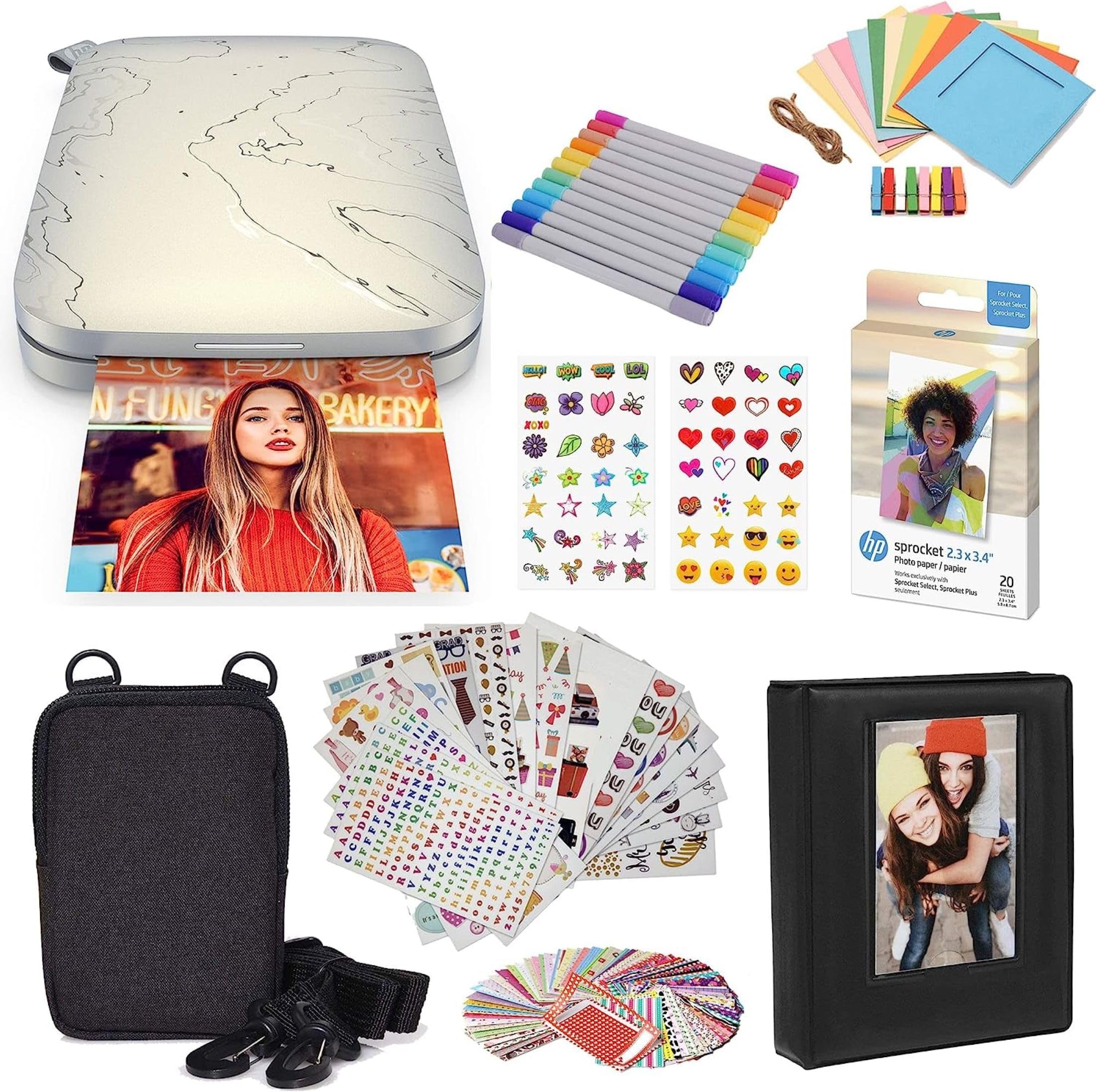 HP Sprocket 2x3 Instant Smartphone Photo Printer - Portable Color Wireless Mobile Printer - Zink Sticky-Back Photos - Print from Compatible iOS & Android Devices with Bluetooth w/Fun App - Purple