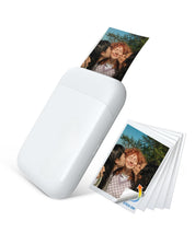 Liene Pearl K100 2x3” Photo Printer, Mini Instant Portable Color Picture Printer Bundle 50 Zink Adhesive Paper, Bluetooth 5.2 Compatible w/iOS & Android Small Phone Sticker for iPhone Smartphone White