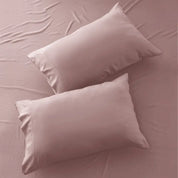 Lux Decor 4 Pieces Solid Bedsheets - 1800 Series Stylish Comfy Bedding Sheet Set - Hotel Luxury Skin Friendly Cooling Sheets & Embroidered Pillowcases