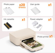 HPRT Photo Printer 4×6”, Wi-Fi Full-Color Instant Phone Phtoto Printer for iPhone, Android, Smartphone, Thermal Dye-Sublimation Impresora De Fotos for Home Use, + 20 Sheets Photo Paper & 1 Ribbon