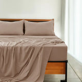 Lux Decor 4 Pieces Solid Bedsheets - 1800 Series Stylish Comfy Bedding Sheet Set - Hotel Luxury Skin Friendly Cooling Sheets & Embroidered Pillowcases