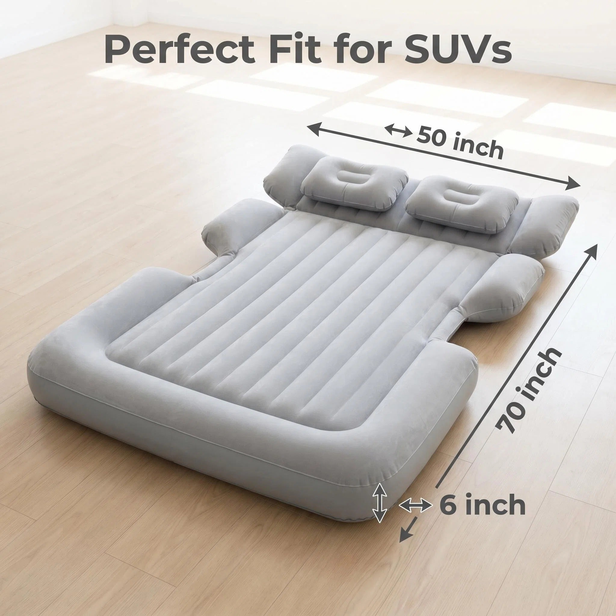 SUV Trunk Inflatable Car Air Mattress, Full Size Back Seat Camping Air Bed for Road Trips