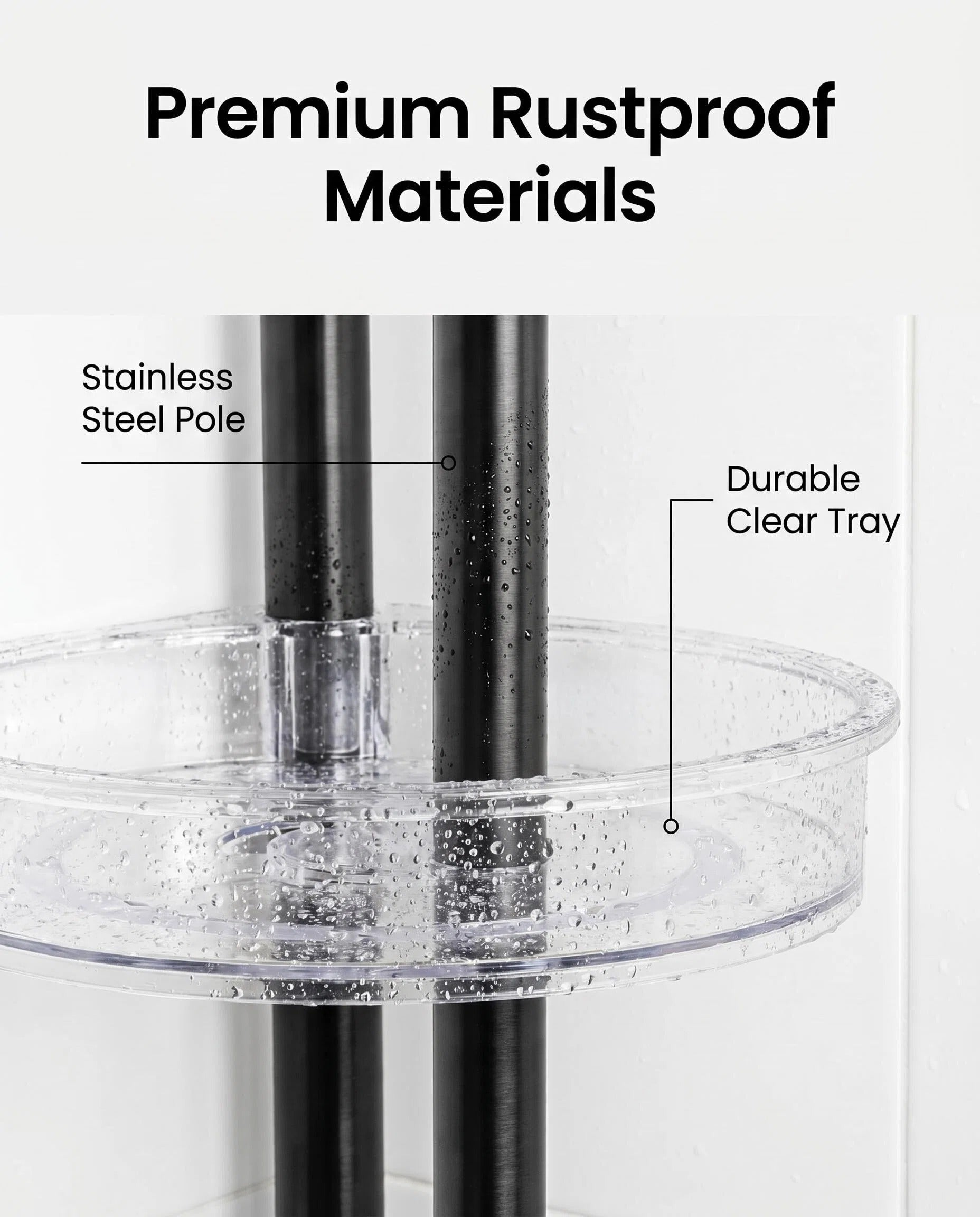 4-Tier Tension Pole Corner Plant Stand, Adjustable Floor to Ceiling Flower Shelf with 12 Inch Trays